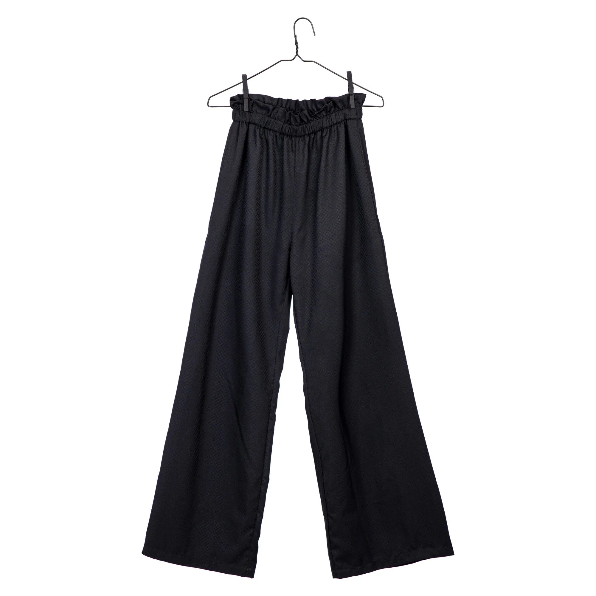 Misha Pants - Black Jacquard Silk