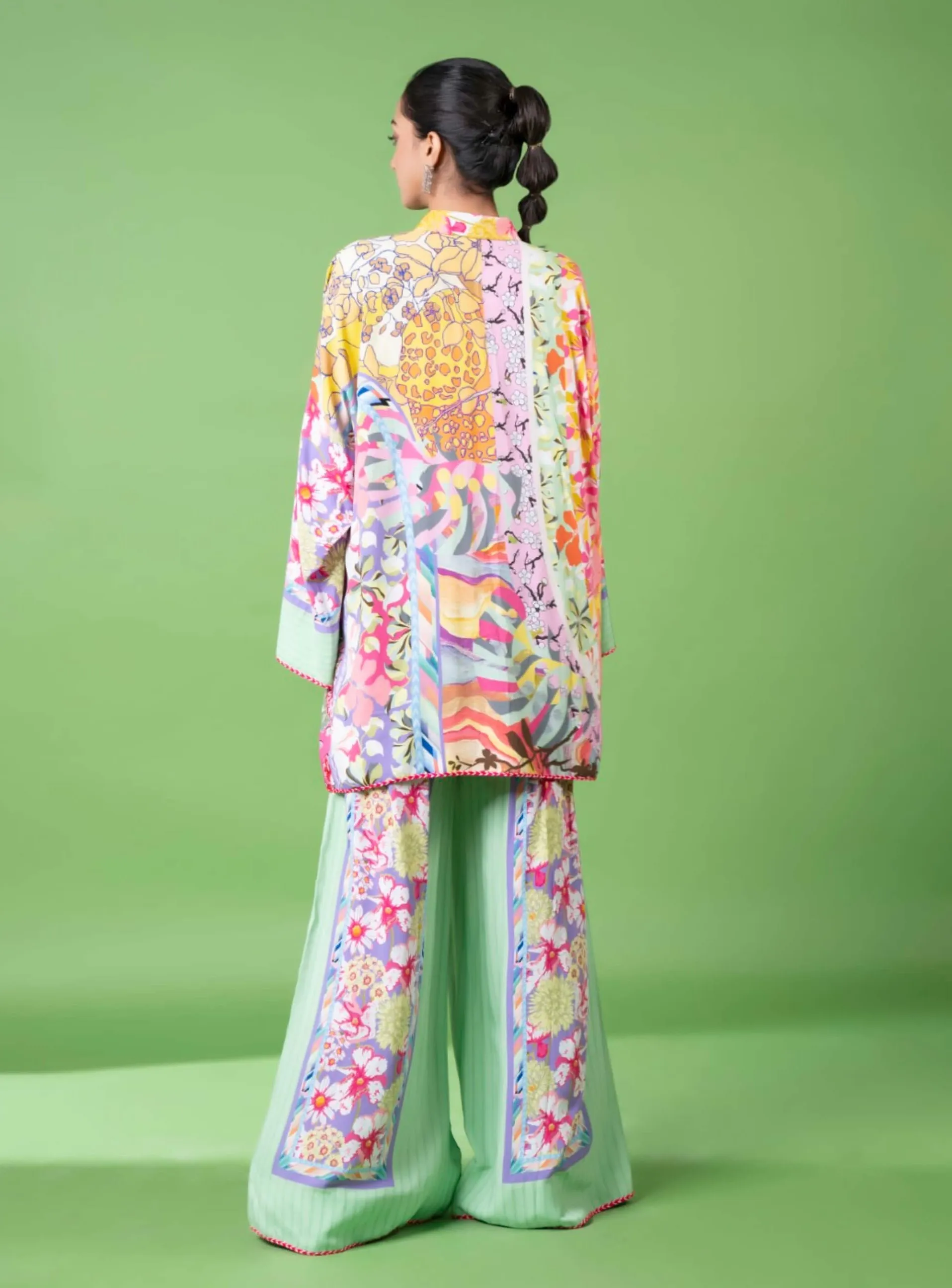 Mix floral printed shirt and pants