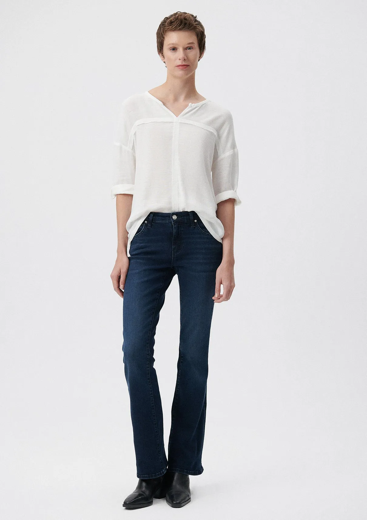 Molly Ink Brushed Denim Jean Pants