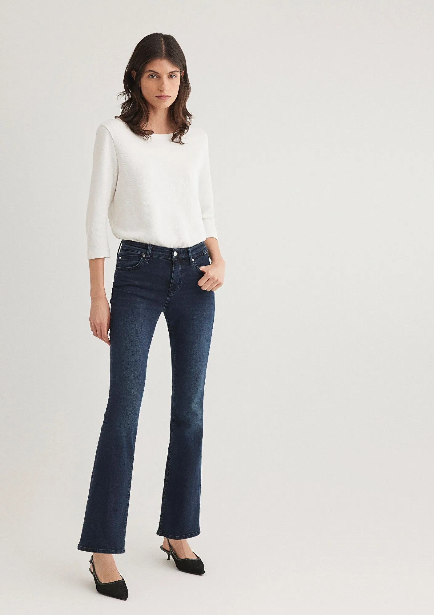 Molly Ink Brushed Denim Jean Pants