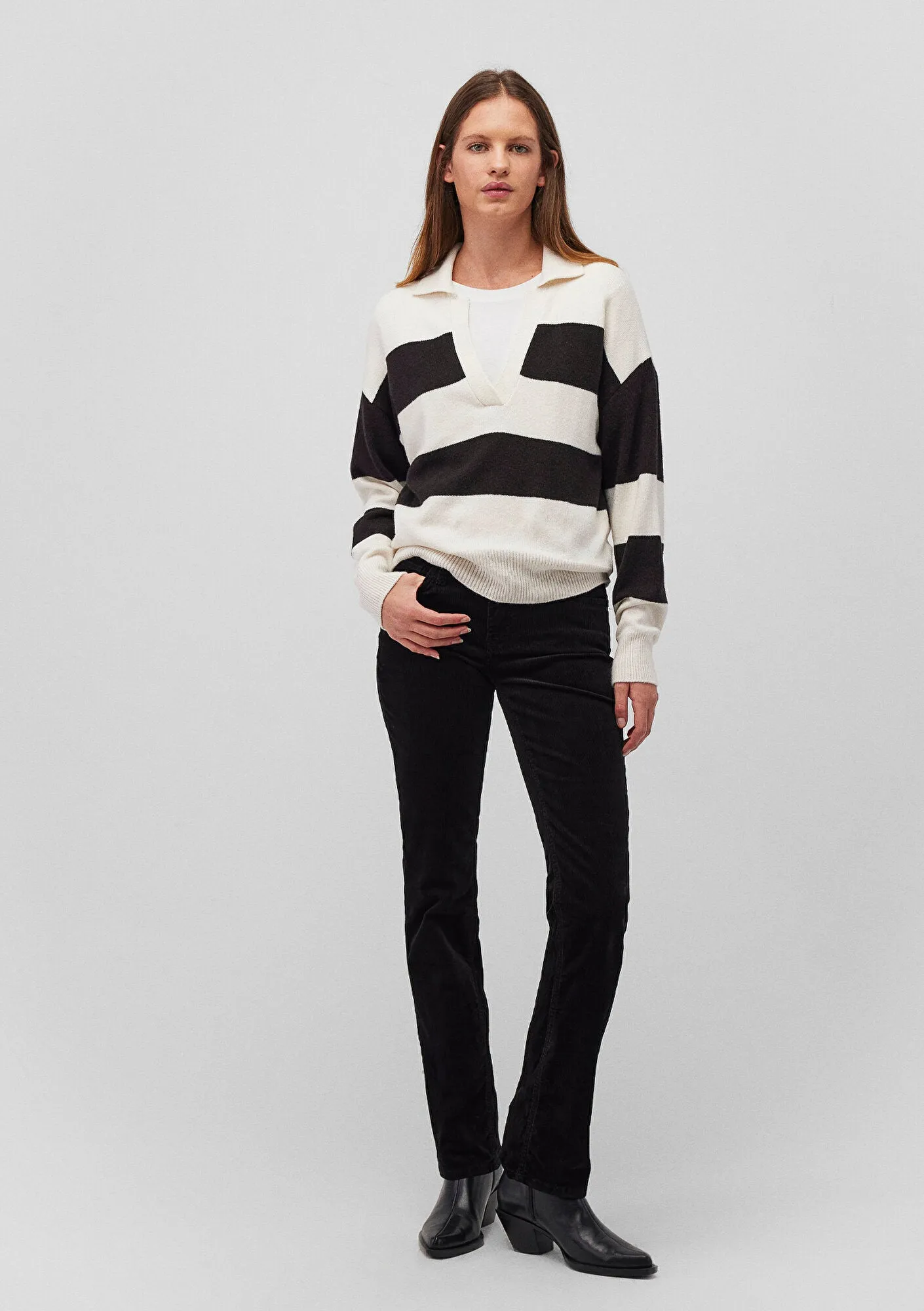 Mona Black Cord Pants