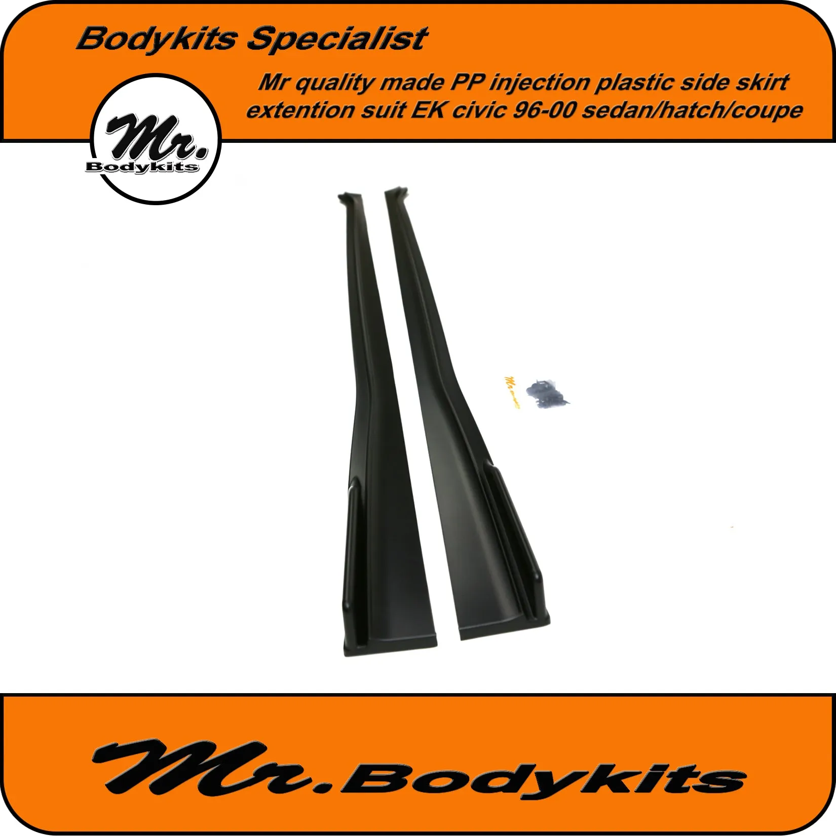 Mr Bodykits Side Skirt Extension Suit Honda EK Civic 1996-2000 Factory Side Skirt