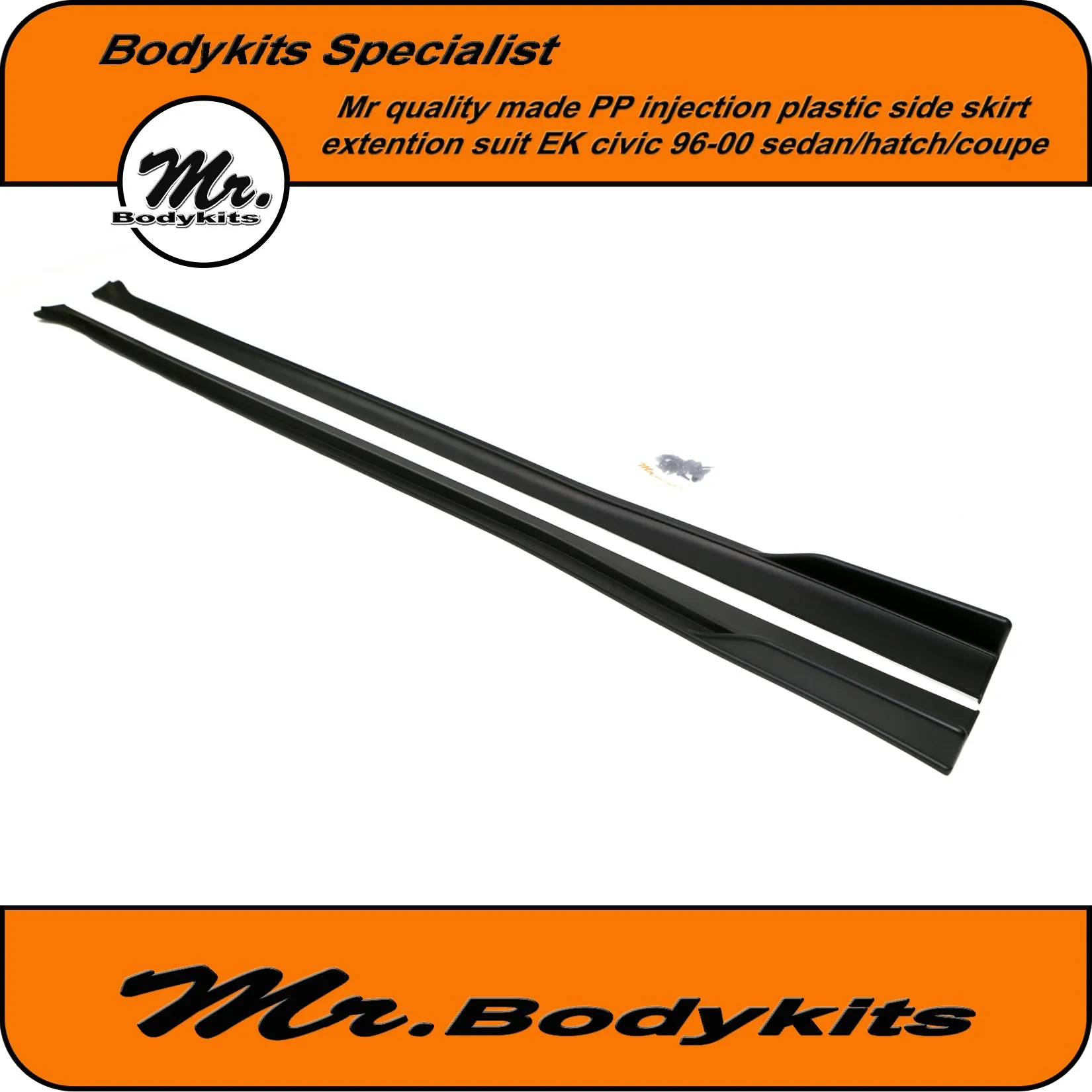 Mr Bodykits Side Skirt Extension Suit Honda EK Civic 1996-2000 Factory Side Skirt