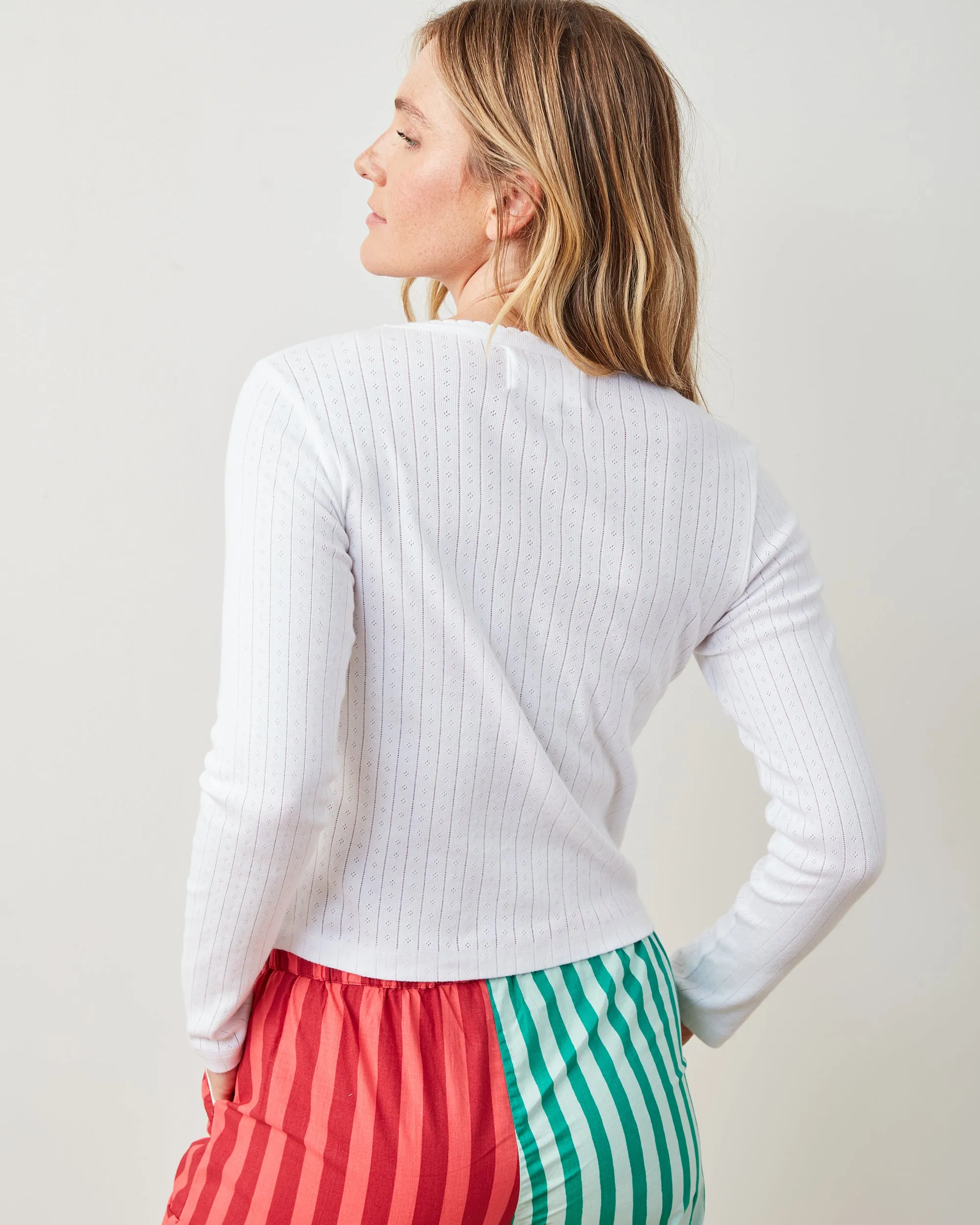 Multi - 3-Pack Pointelle Long Sleeve - Shirt Bundle