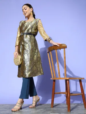 Navy Brocade Jacket
