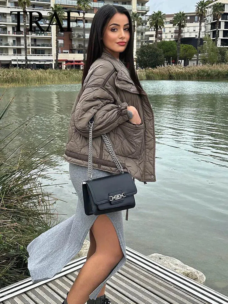 New Fashion Coat Long Sleeve Jacket With Drawstring Versatile Hight Street Outerwear Stylish Winter Jacket