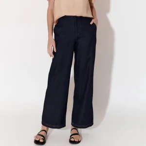 Nisha Denim Pants (Dark)