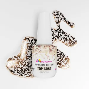 Non Wipe Top Coat - Rose Gold Flake - 15ml
