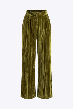 Novalie - Chic Pocket Design Woman's Velvet Trousers