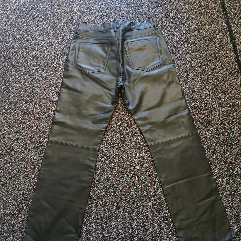 NWOT GAP Black Leather pants size 34"