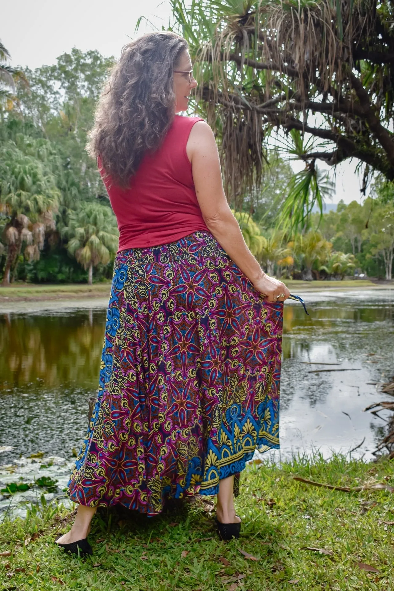 Ola Cowl Top - Wine