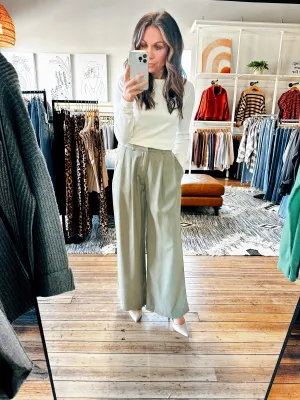 Olive Tencel Bottoms -ALL SALES FINAL