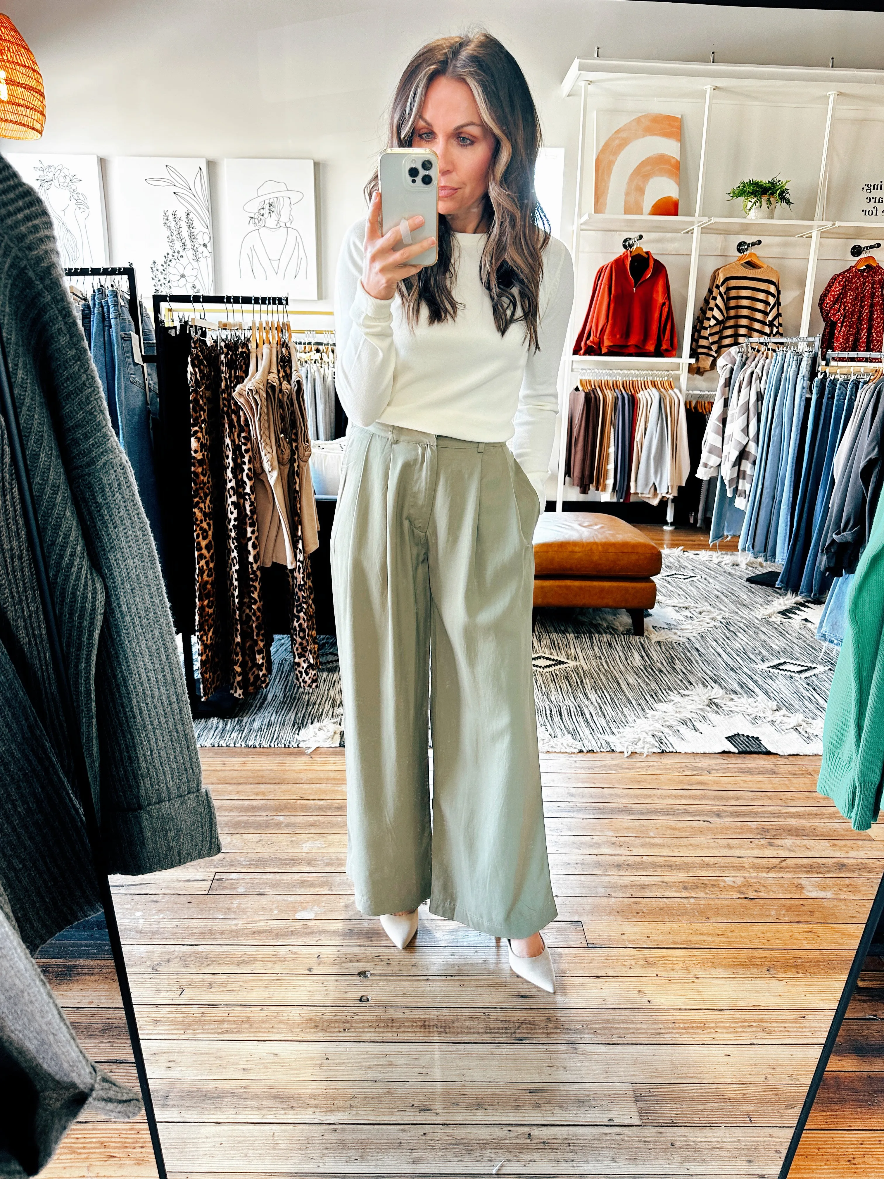 Olive Tencel Bottoms -ALL SALES FINAL