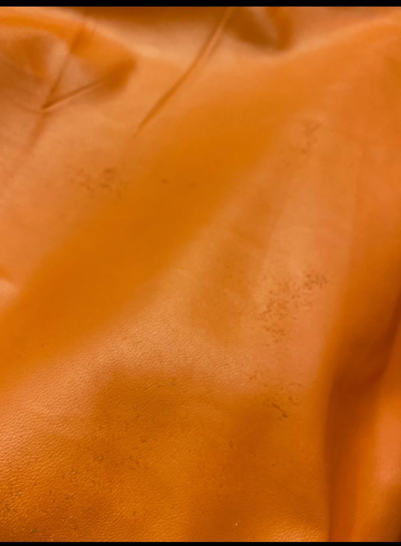 Orange Lamb Nappa - ON SPECIAL DUE TO HOLES AND MARKS
