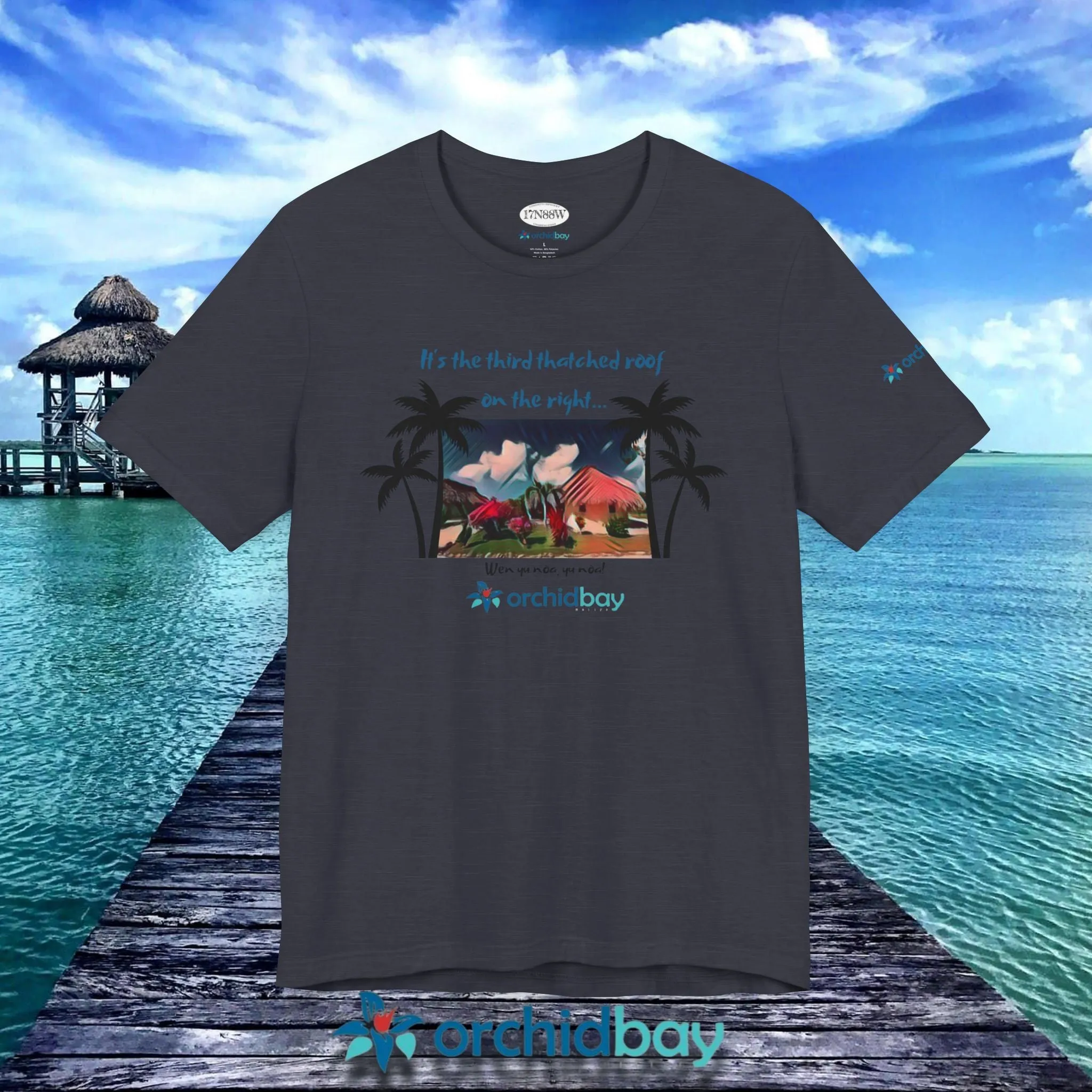 Orchid Bay | Unisex Short Sleeve Tee | Third Thatched Roof | Belize