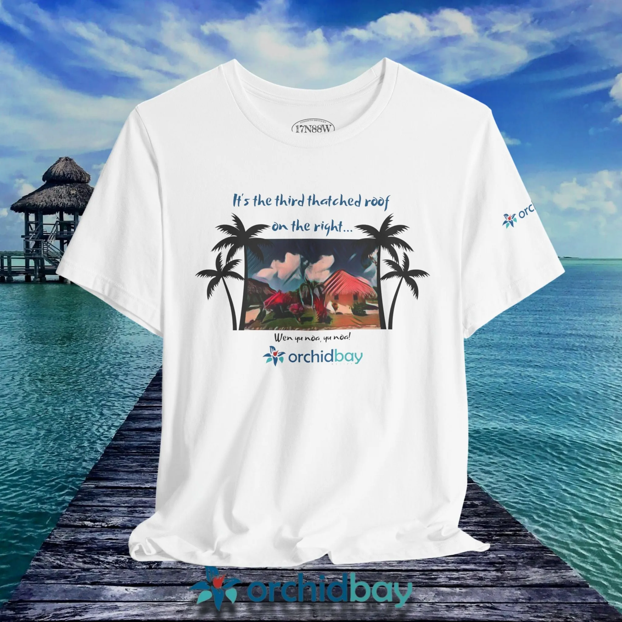 Orchid Bay | Unisex Short Sleeve Tee | Third Thatched Roof | Belize