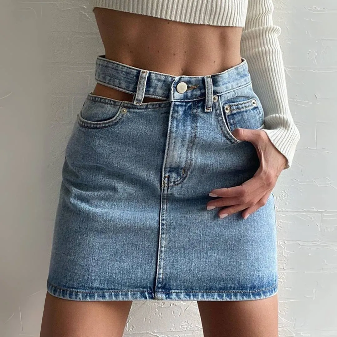 Orla™ | High-Waist Denim Mini Skirt