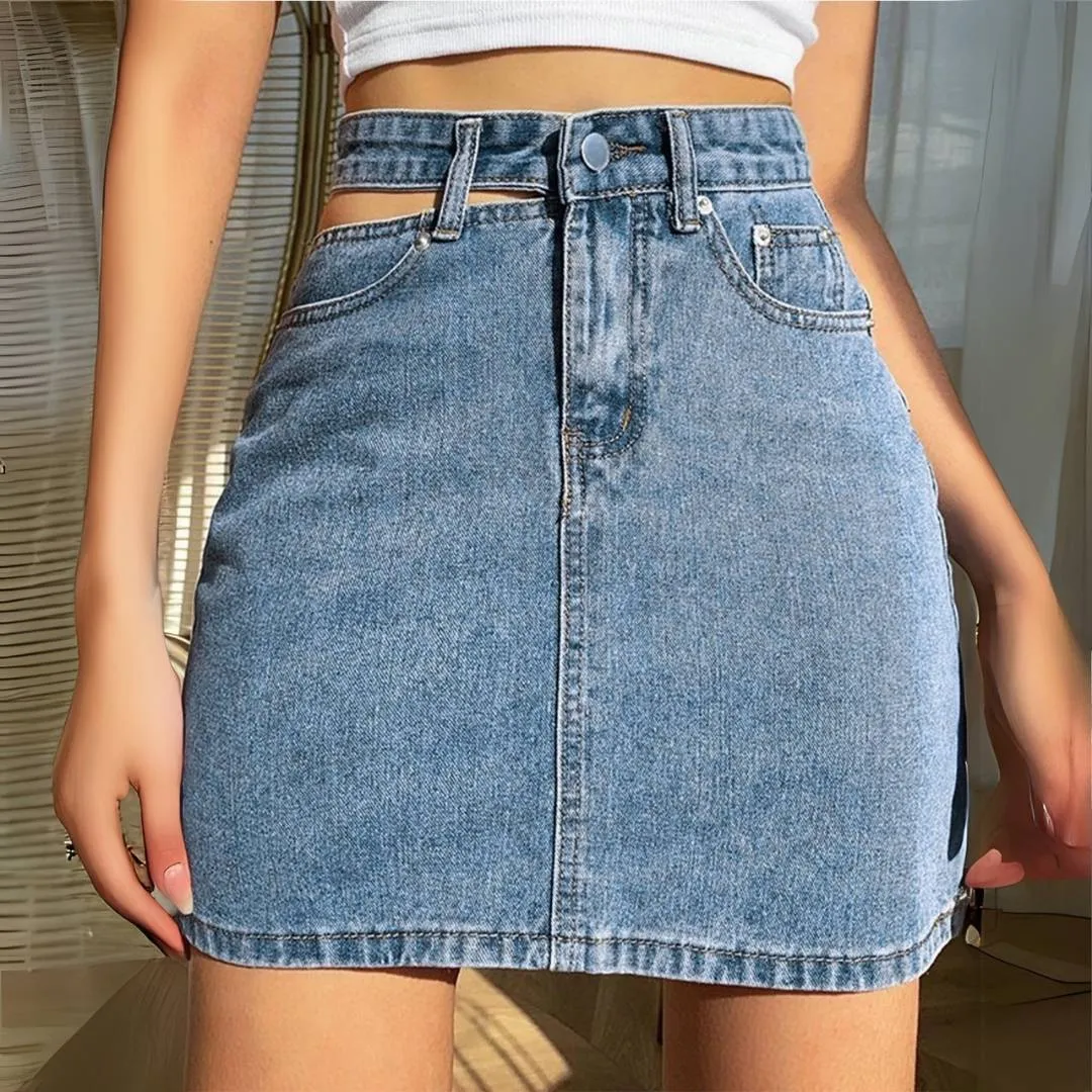 Orla™ | High-Waist Denim Mini Skirt
