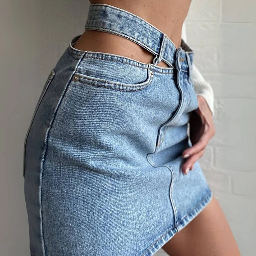 Orla™ | High-Waist Denim Mini Skirt