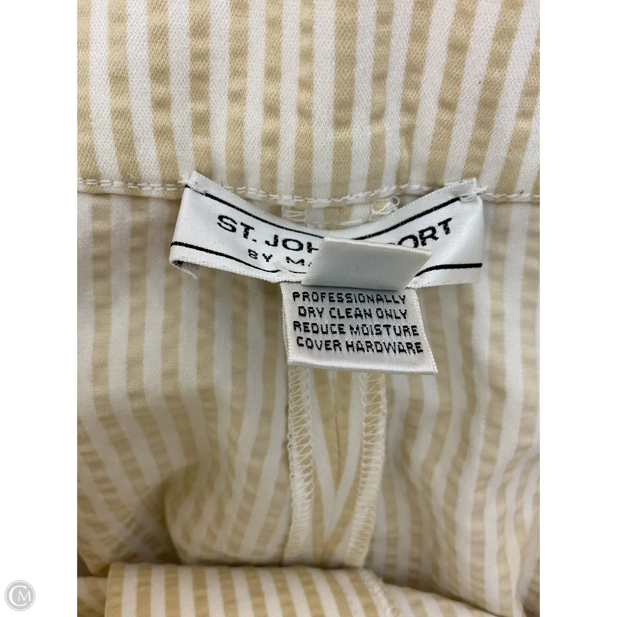 Pants Cropped By Cmb In Striped Pattern, Size: 12