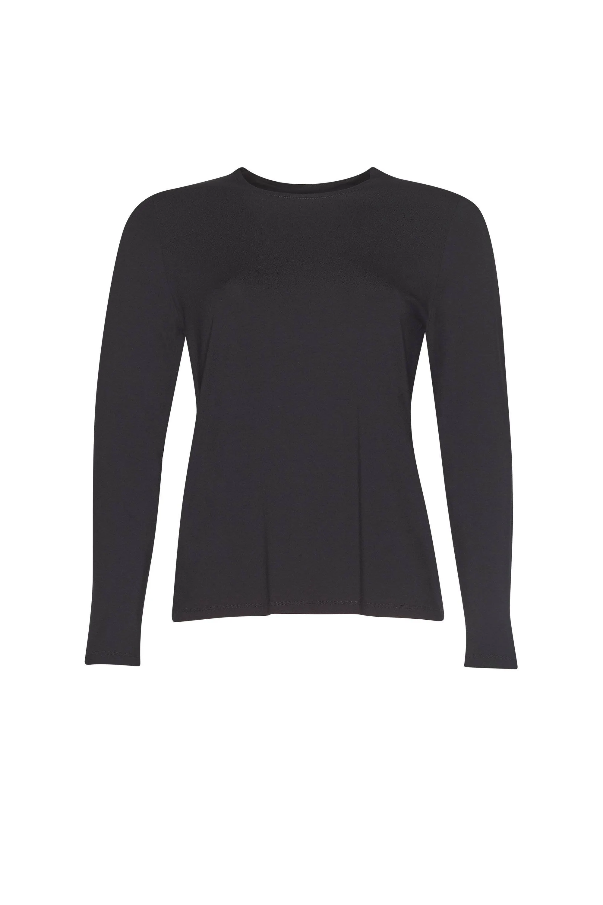 PAULA RYAN ESSENTIALS Easy Fit Long Sleeve Crew Neck Top - MicroModal