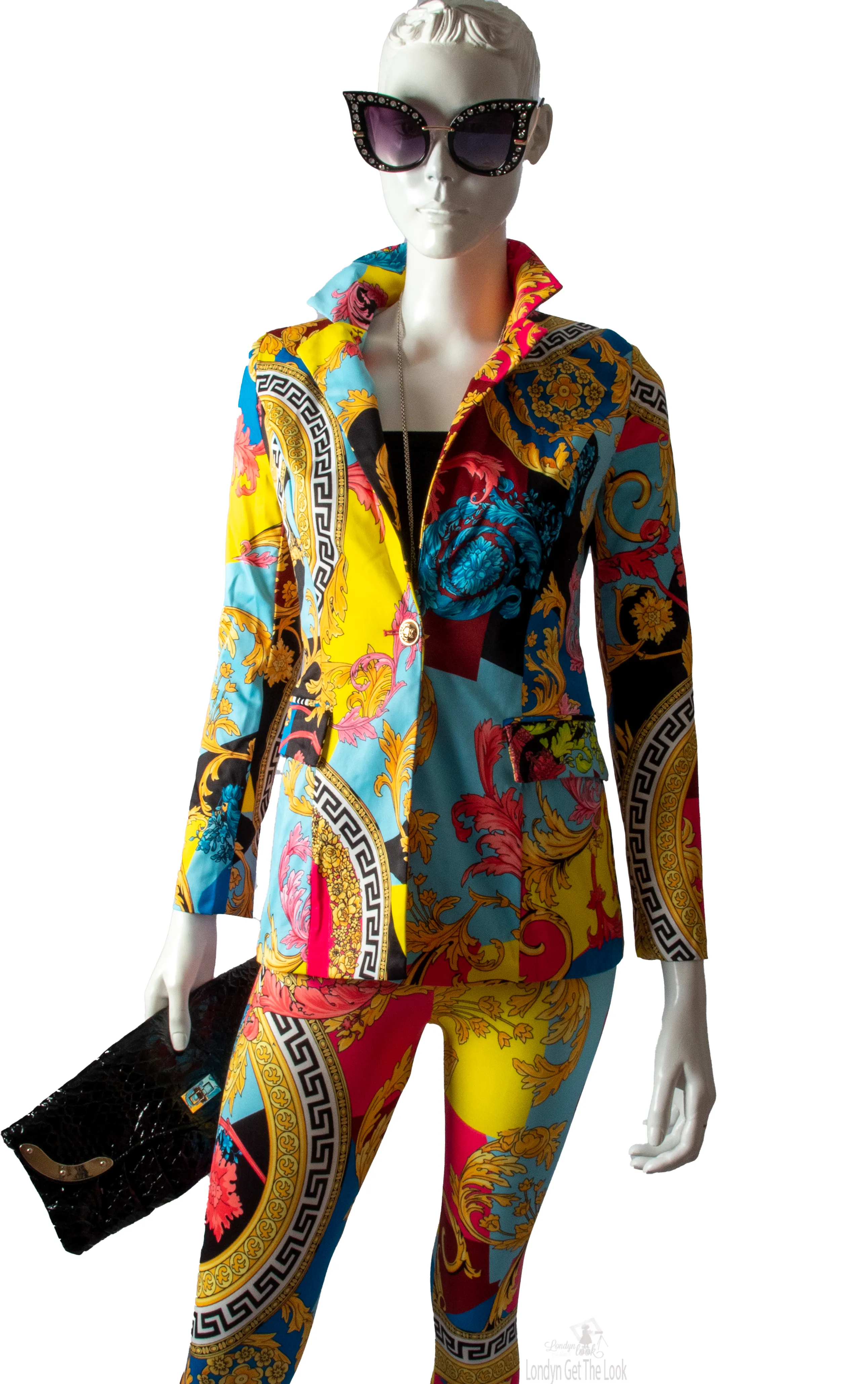 Philly Chic Two Piece Set Jacket And Skinny Print Pants