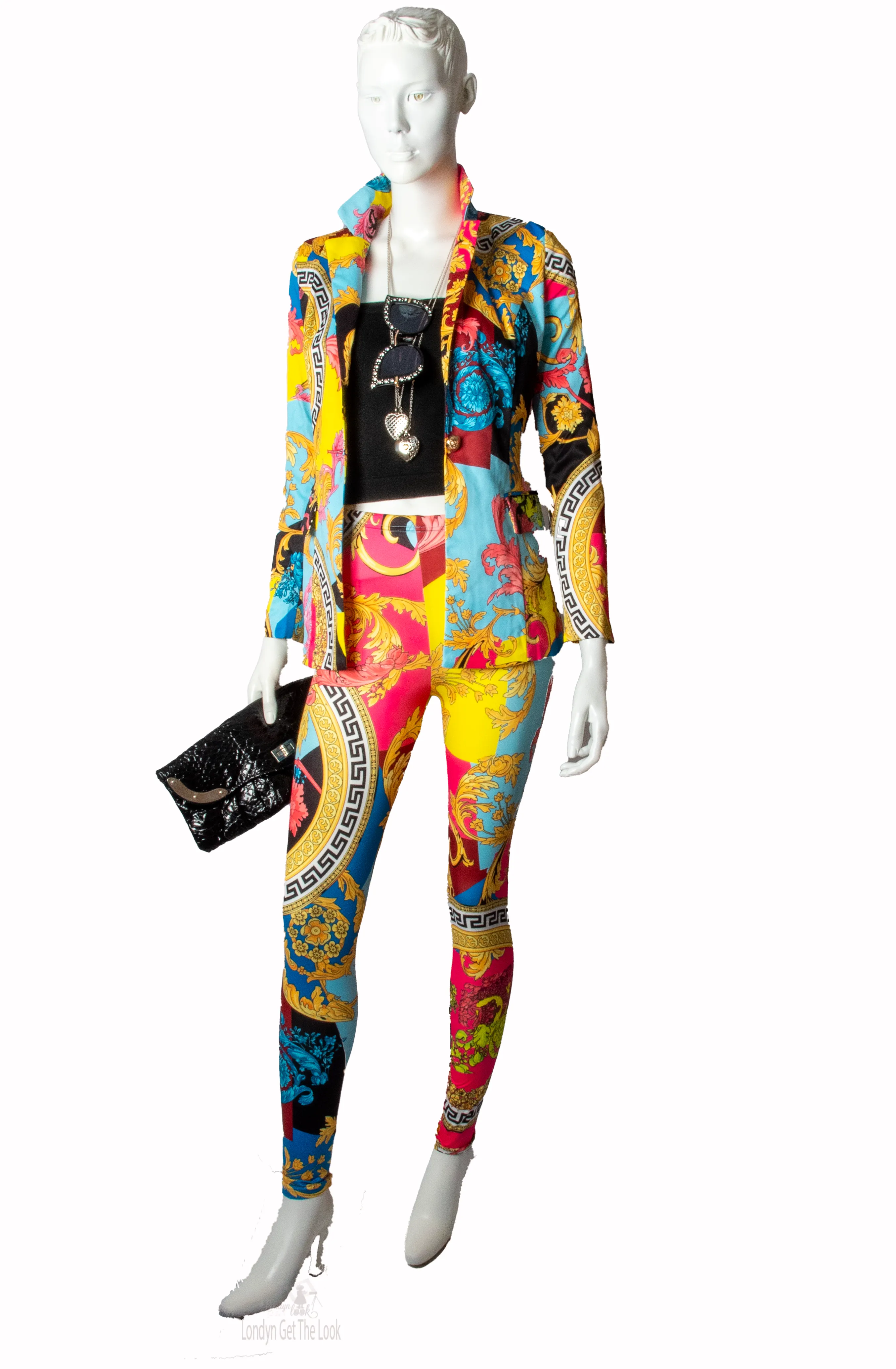 Philly Chic Two Piece Set Jacket And Skinny Print Pants