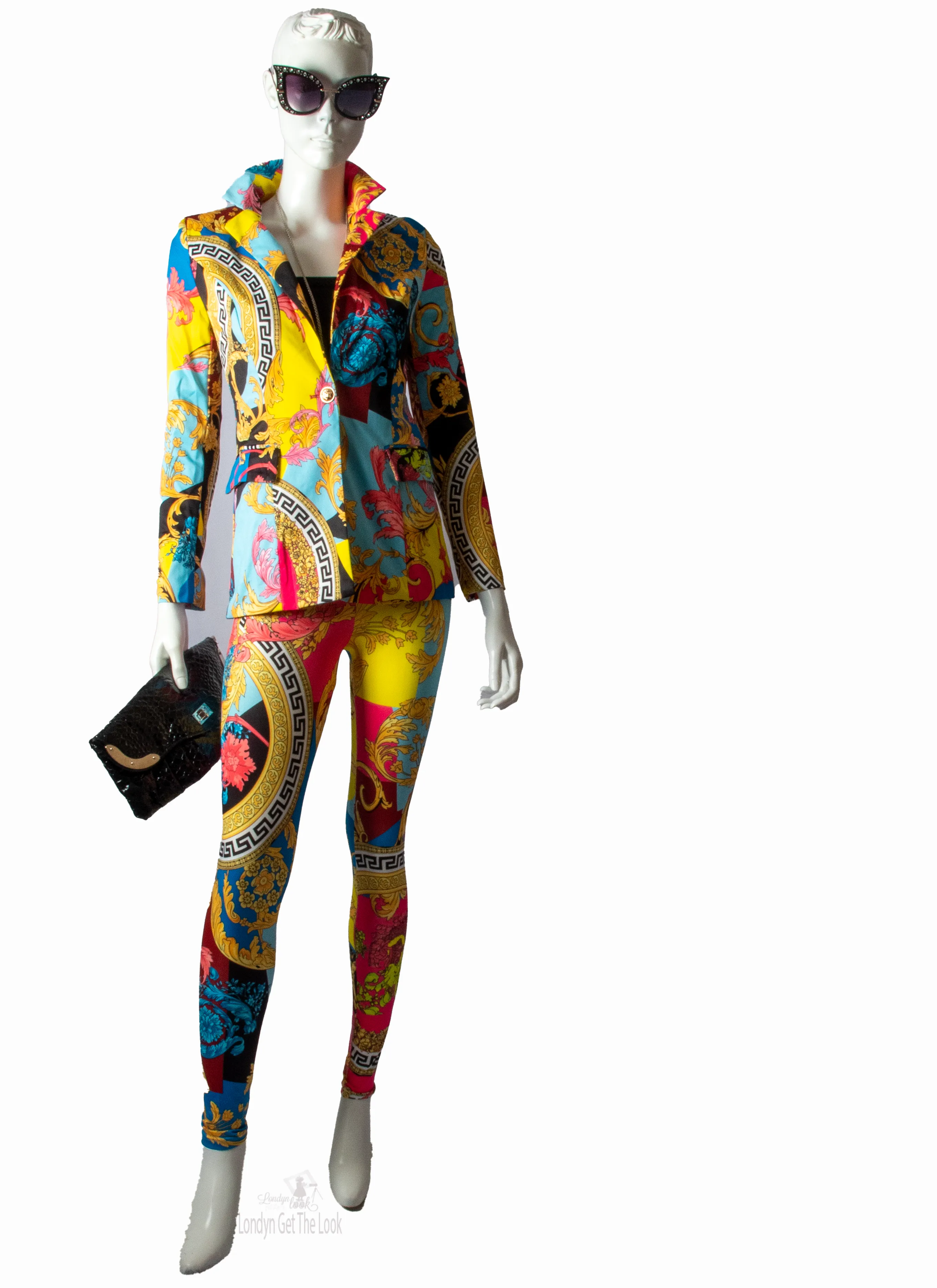 Philly Chic Two Piece Set Jacket And Skinny Print Pants
