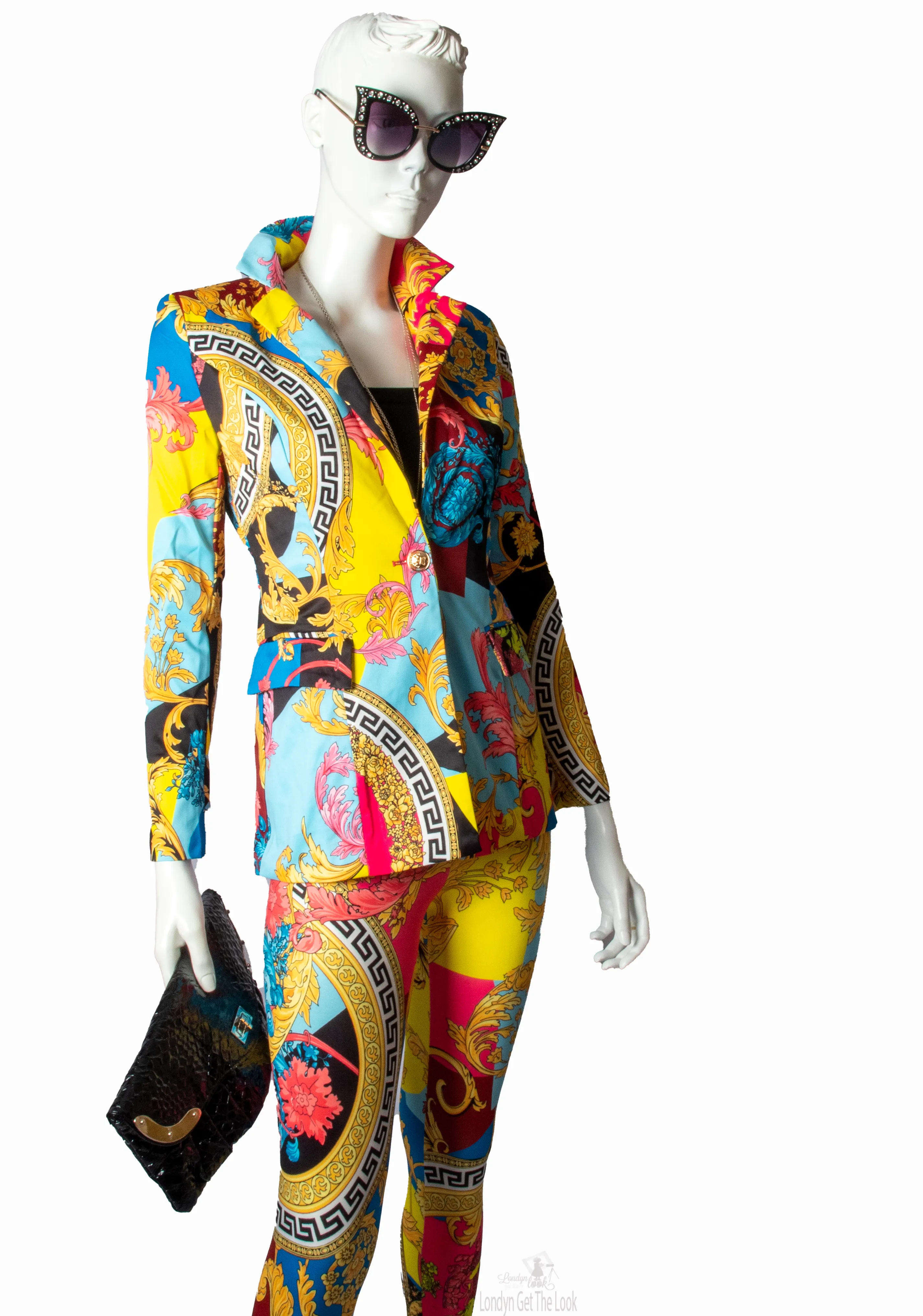 Philly Chic Two Piece Set Jacket And Skinny Print Pants