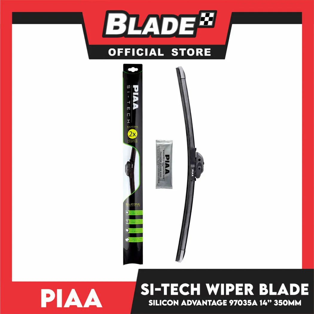 Piaa Wiper Si-Tech Silicone Advantage 14' ' 97035A Longer Lasting 2x 350mm for Jeep, Mazda, Nissan, Honda