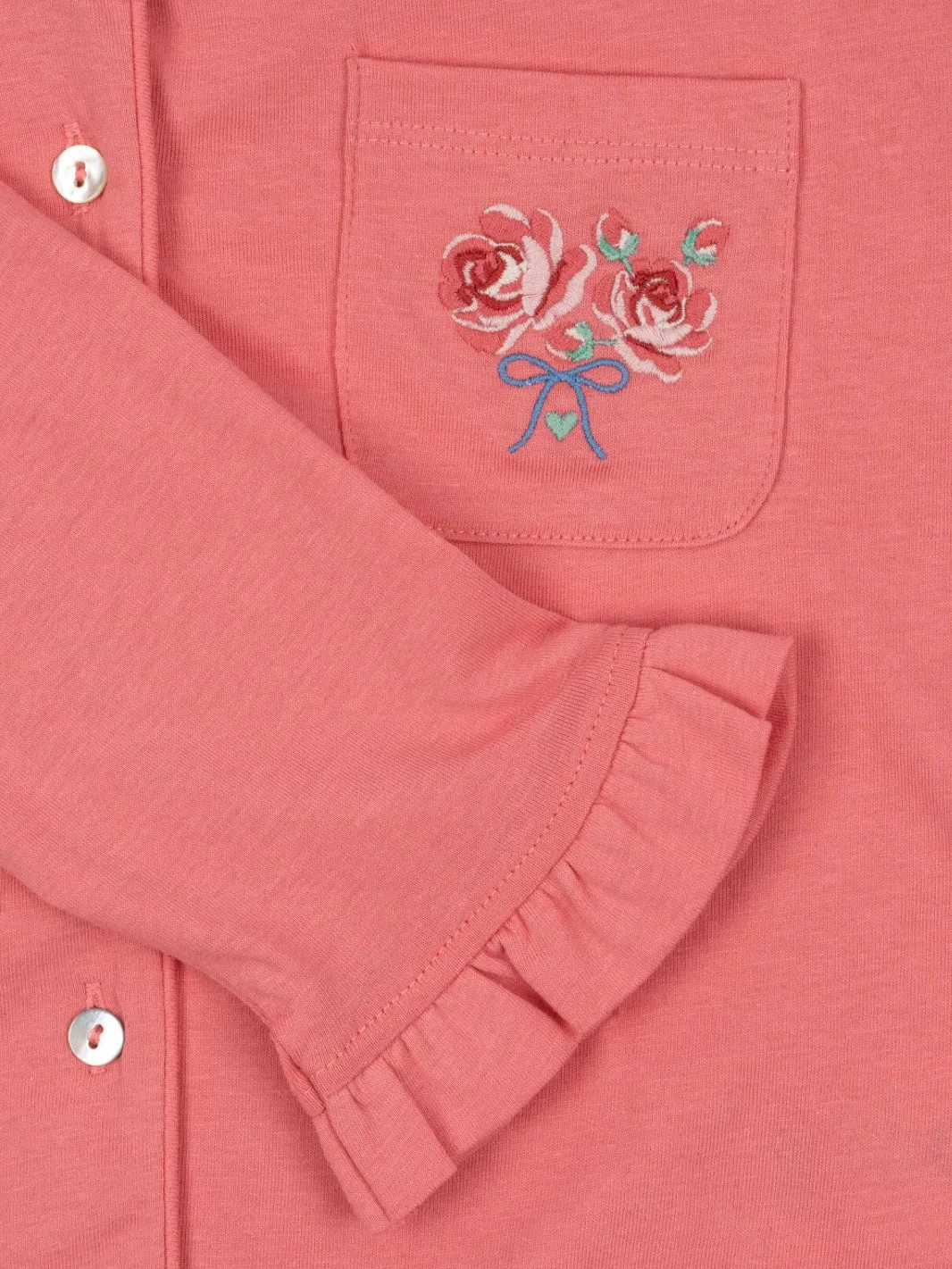 PIO FRILL SET GOTS STRAWBERRY PINK