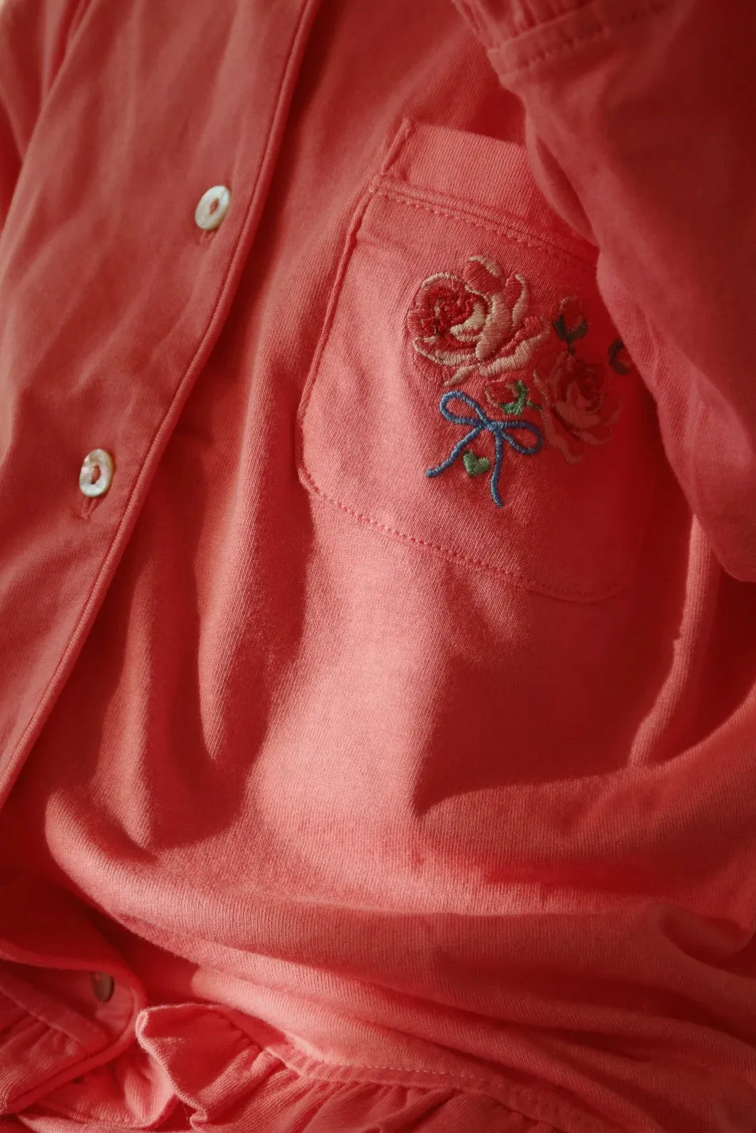 PIO FRILL SET GOTS STRAWBERRY PINK