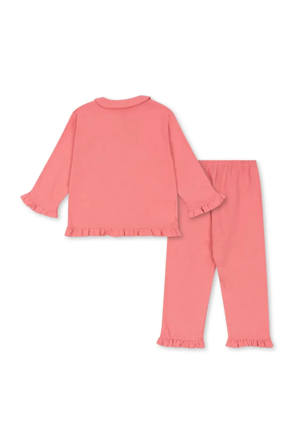 PIO FRILL SET GOTS STRAWBERRY PINK