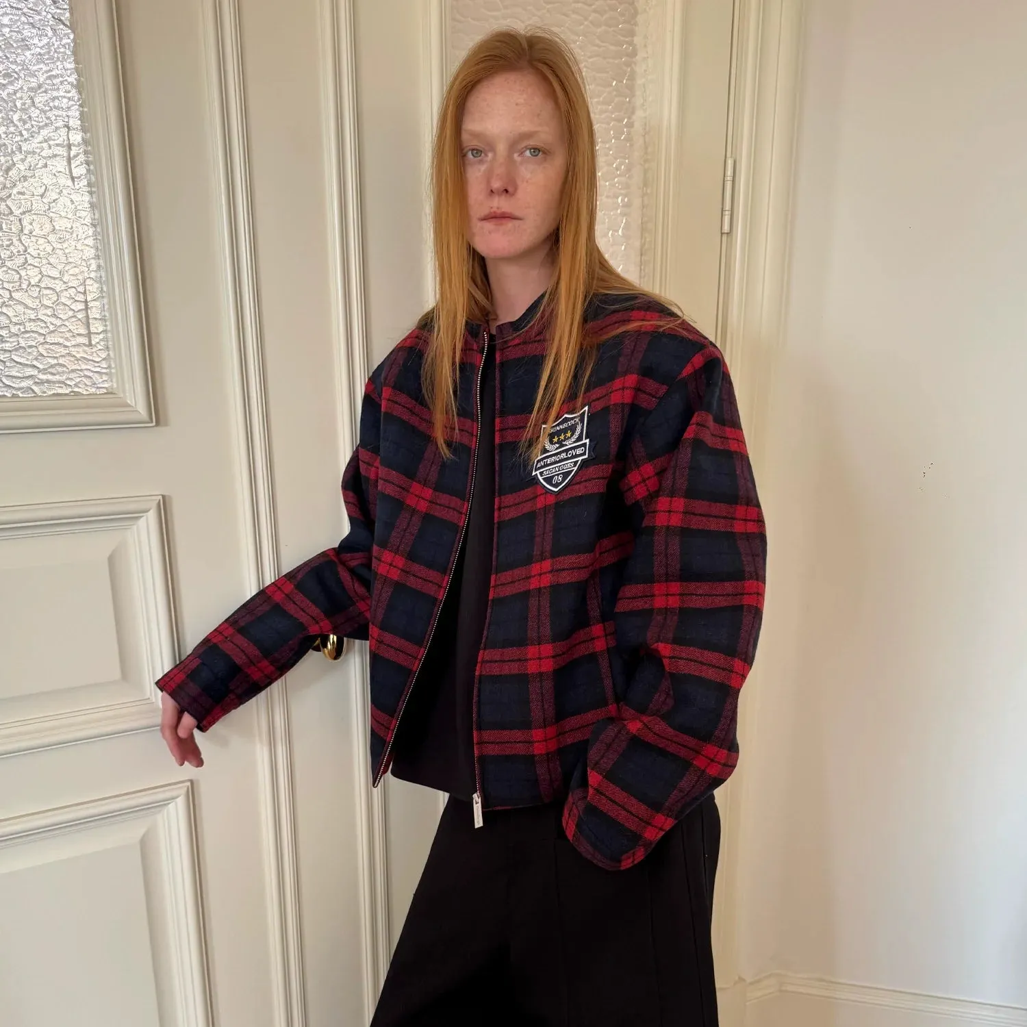 Plaid Crest Checkered Jacket