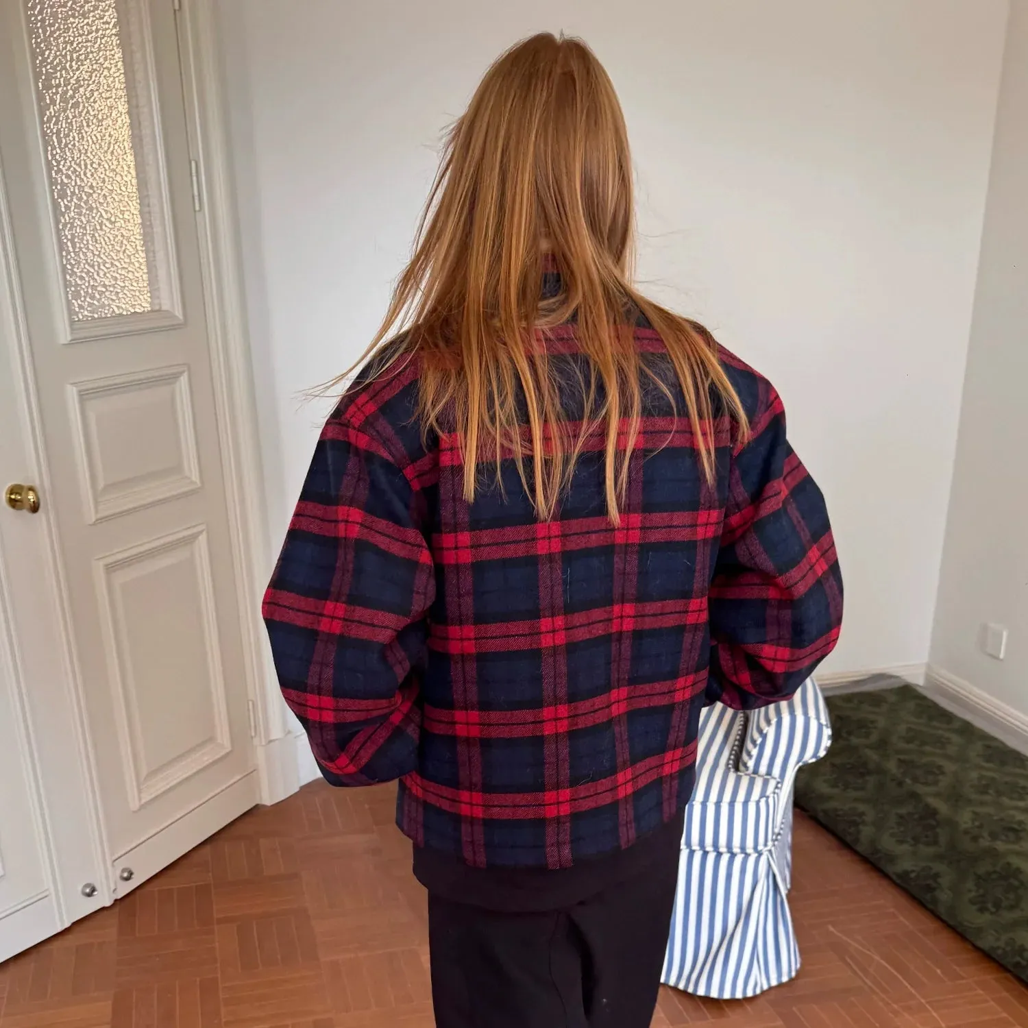 Plaid Crest Checkered Jacket