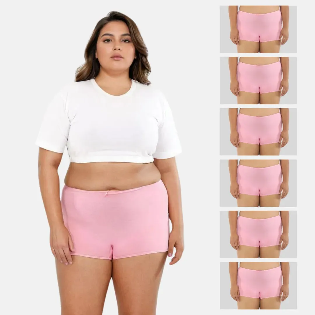 Plus Size BrZee Boyshorts | Adaptive Stretch | No Visible Panty Lines | Pack Of 6