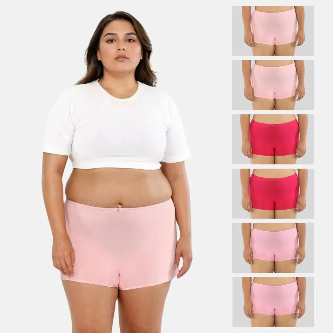 Plus Size BrZee Boyshorts | Adaptive Stretch | No Visible Panty Lines | Pack Of 6