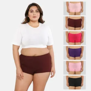 Plus Size BrZee Boyshorts | Adaptive Stretch | No Visible Panty Lines | Pack Of 6