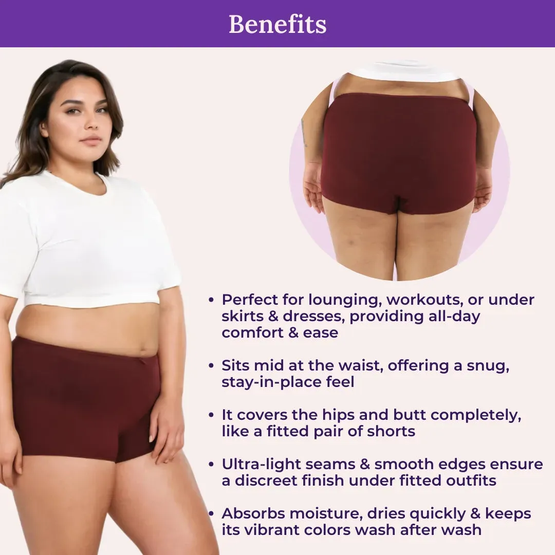 Plus Size BrZee Boyshorts | Adaptive Stretch | No Visible Panty Lines | Pack Of 6