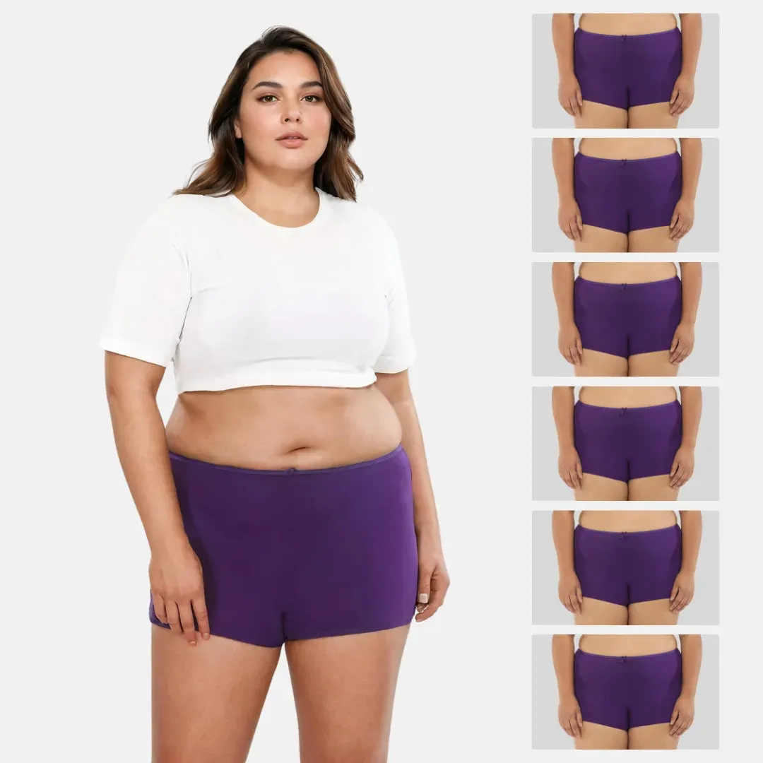 Plus Size BrZee Boyshorts | Adaptive Stretch | No Visible Panty Lines | Pack Of 6