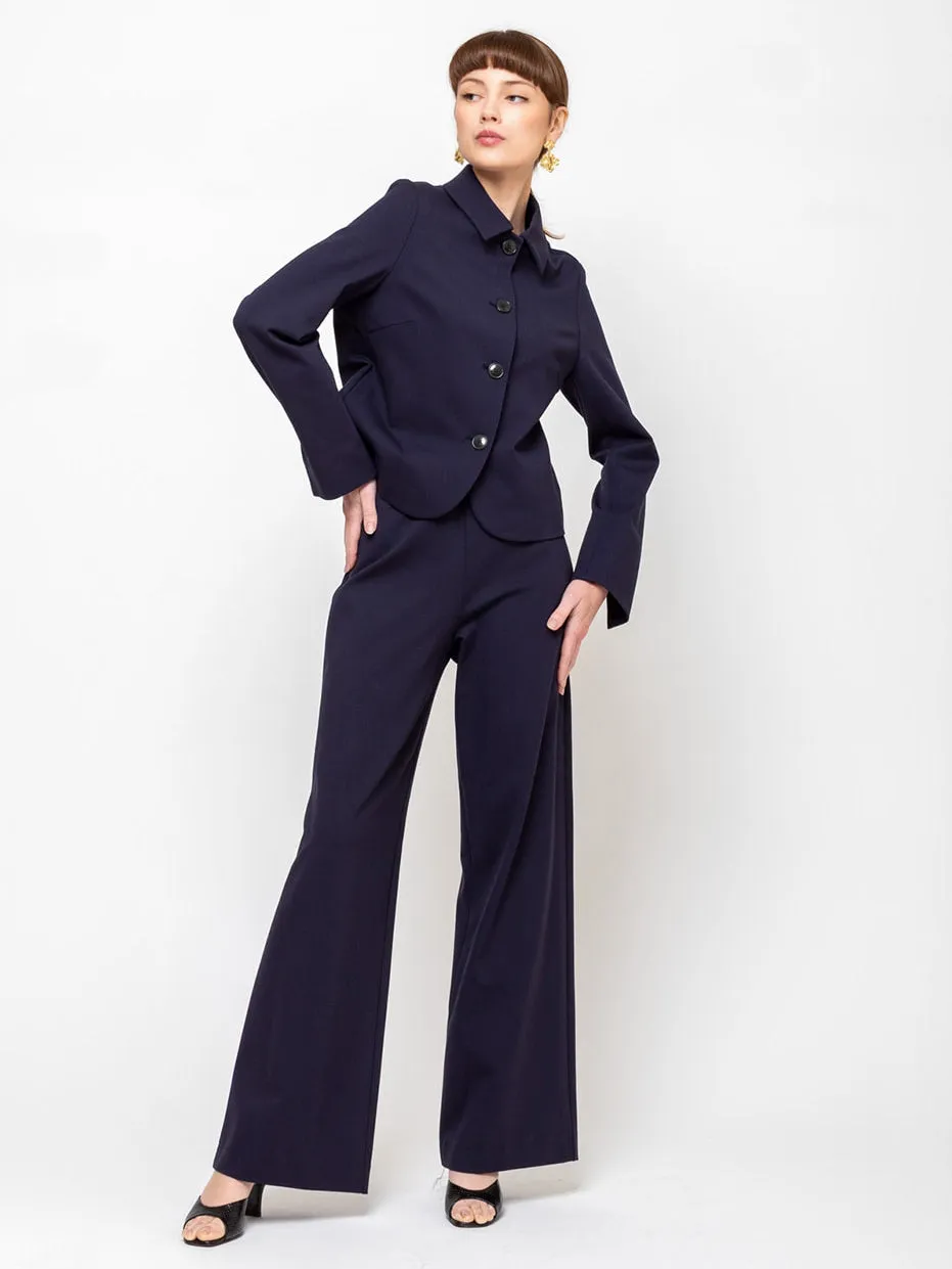 Ponti Knit Jacket - Midnight