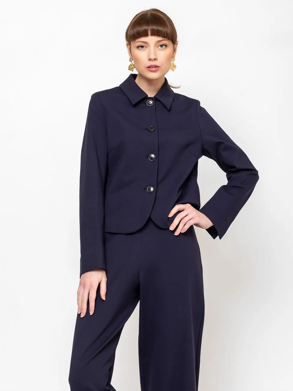 Ponti Knit Jacket - Midnight