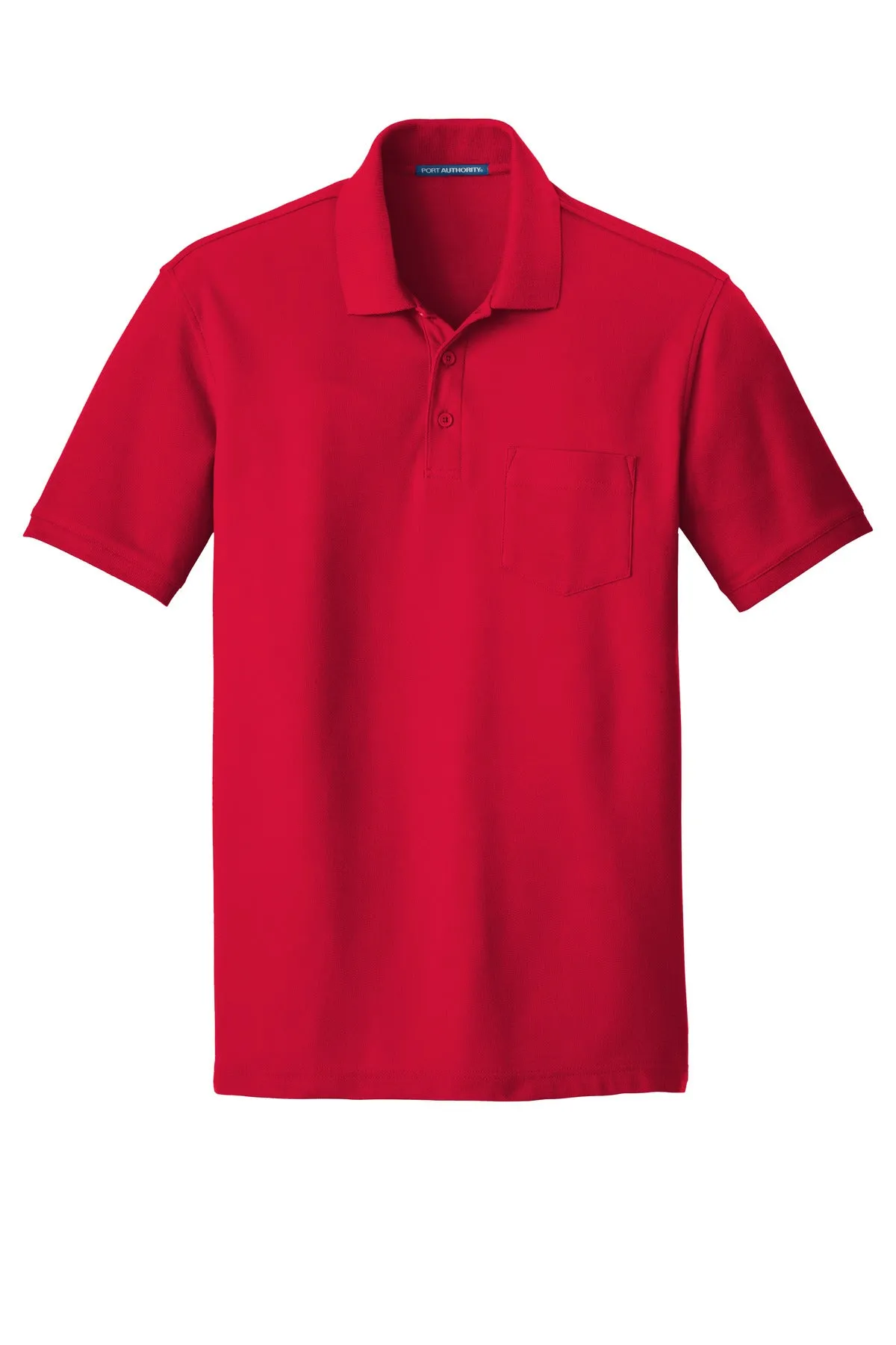 Port Authority Core Classic Pique Pocket Polo. K100P Rich Red
