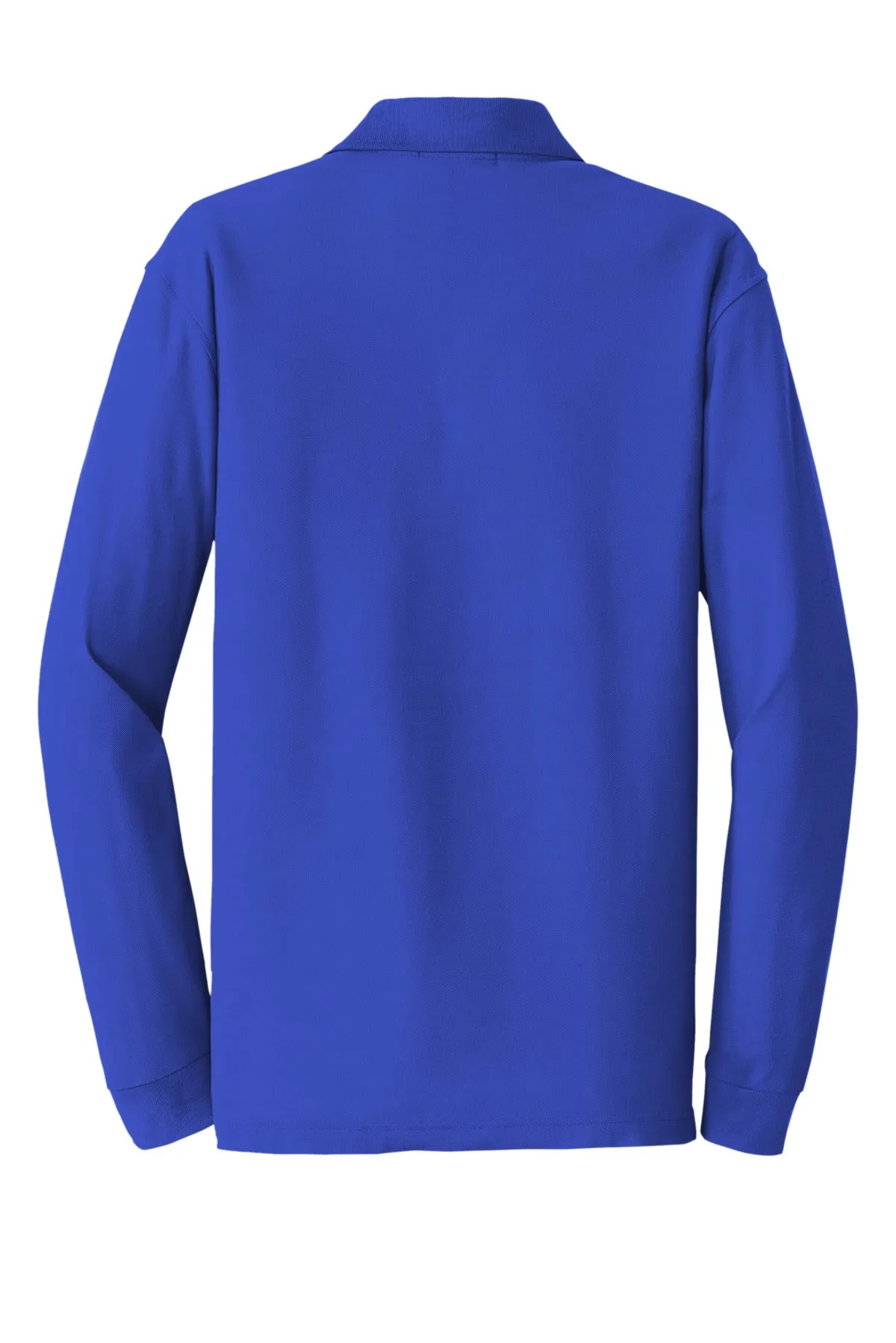 Port Authority Long Sleeve Core Classic Pique Polo. K100LS True Royal