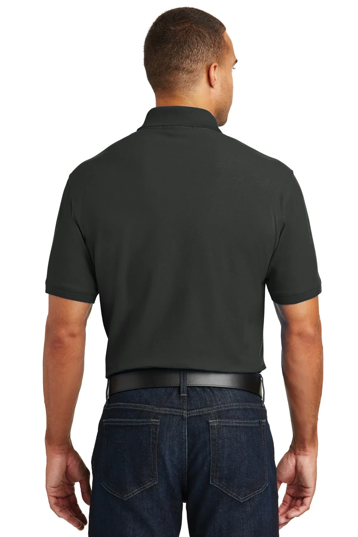 Port Authority Tall Core Classic Pique Polo. TLK100 Deep Black Tall