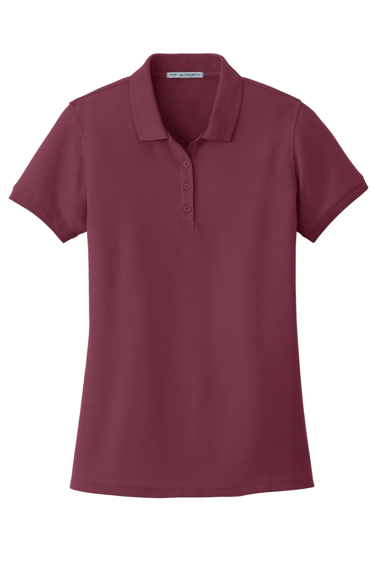Port Authority Women's Core Classic Pique Polo. L100 Burgundy