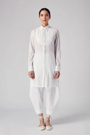 Rajesh Pratap Singh   I   Gagwana Pintuck Tunic   White  8TH-15  Women classic collection