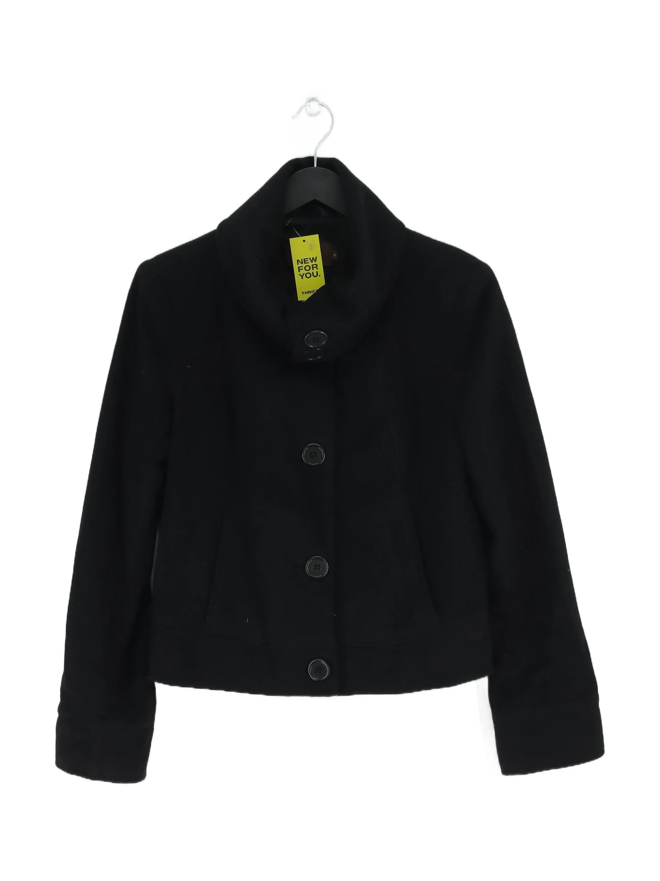 Reiss Women's Blazer S Black Wool with Cashmere, Polyamide, Viscose