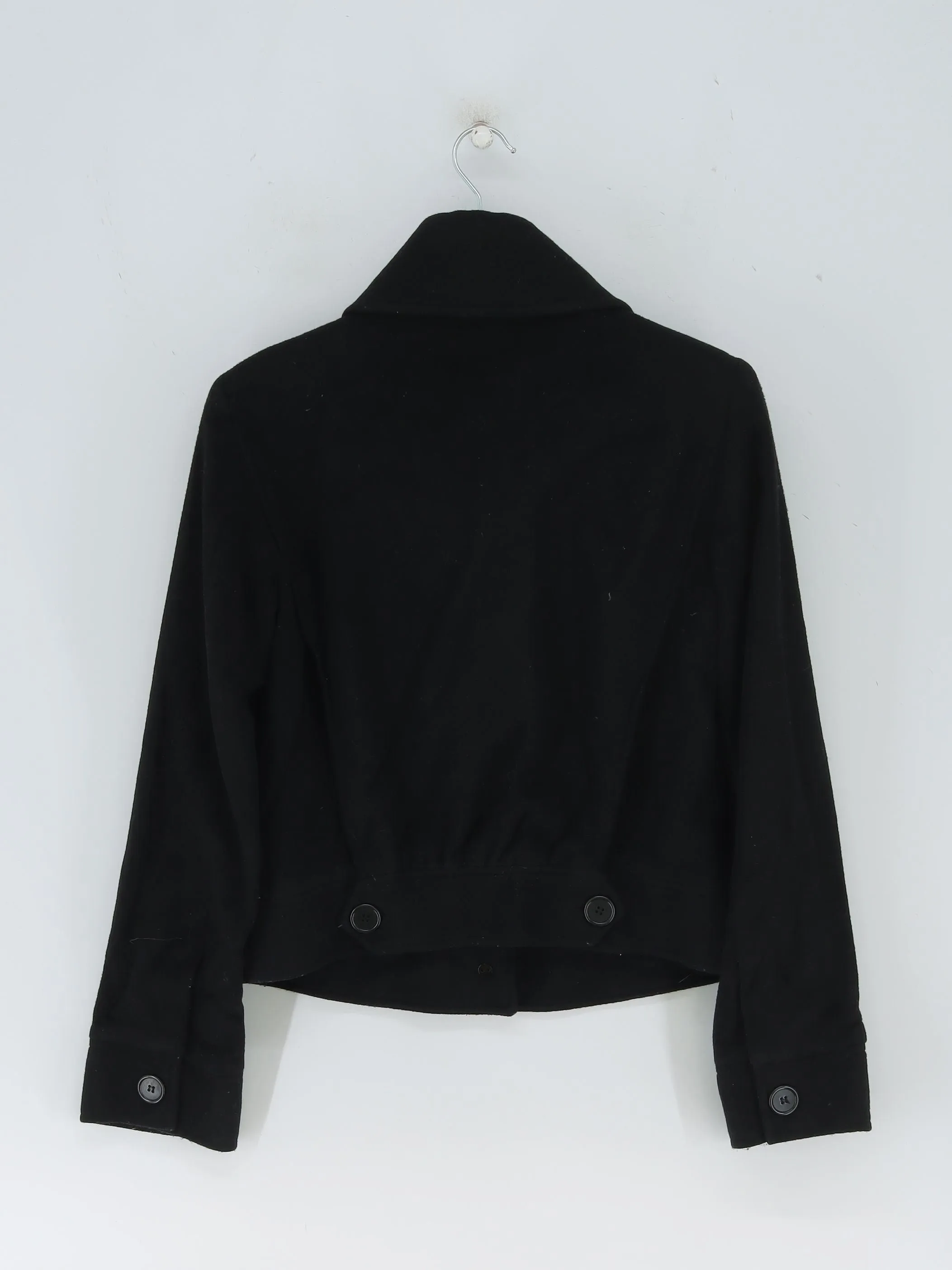Reiss Women's Blazer S Black Wool with Cashmere, Polyamide, Viscose