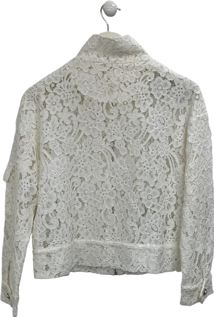 S Deer White Lace Jacket UK S